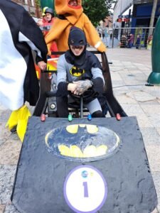 Batman cardboard racer, number 1
