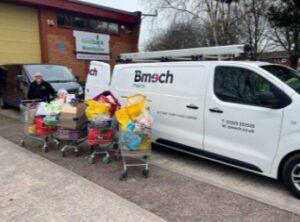 Food bank donation from b-mech, now known as B-engineering