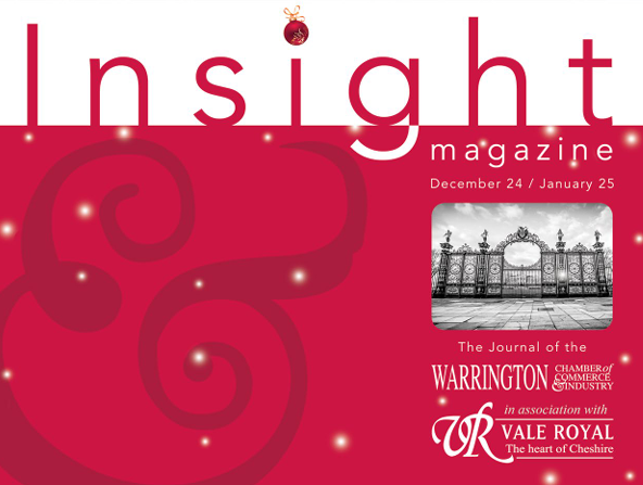 Red and white christmas page of the insight magazine
