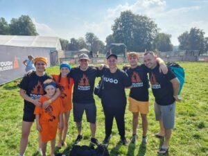 Team photo at Tough Mudder event